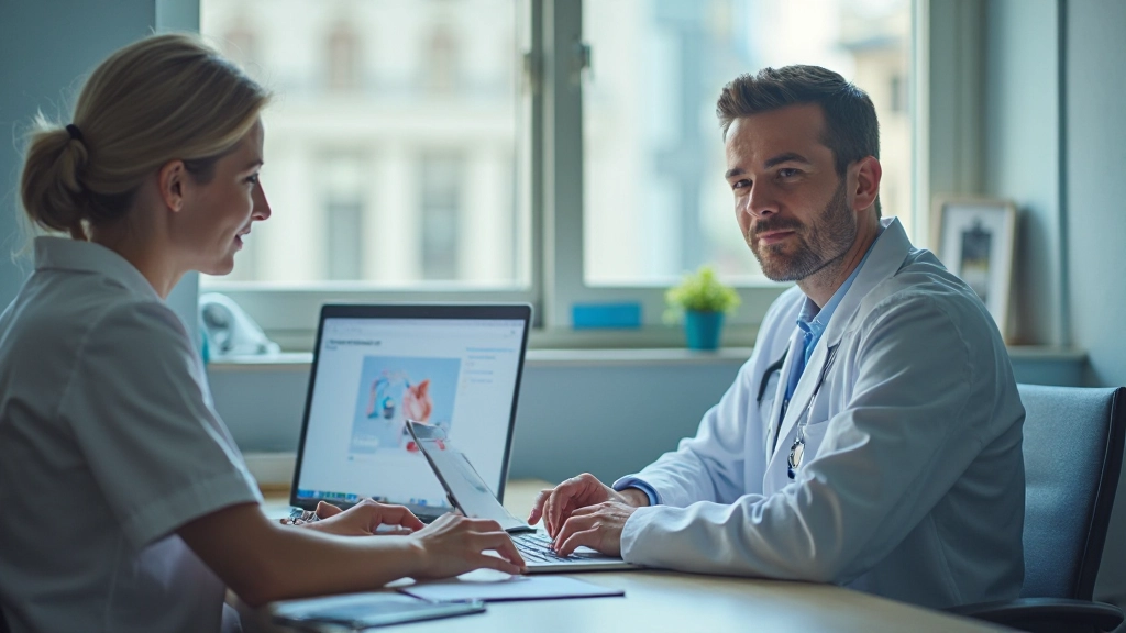 Врач проводит онлайн консультацию с пациентом
